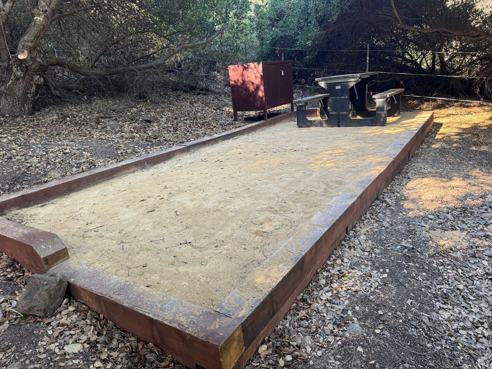 A finished tent pad