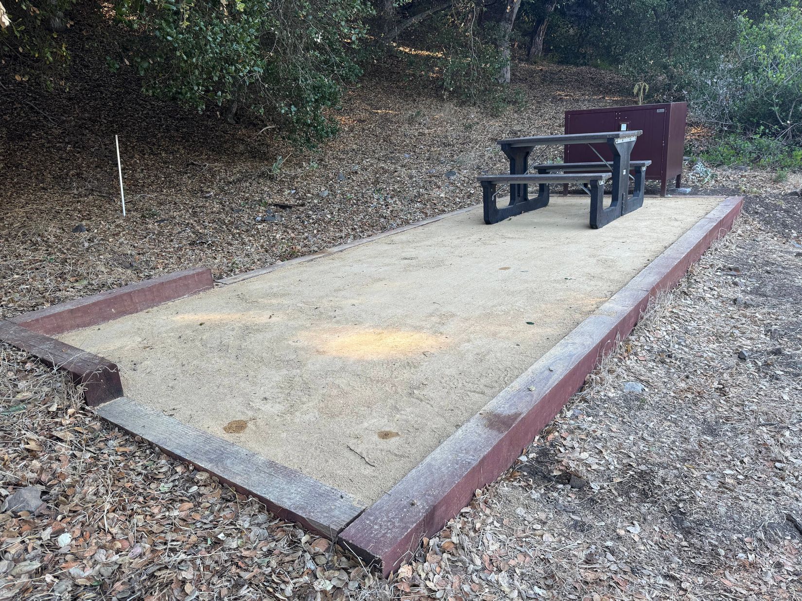 A finished tent pad