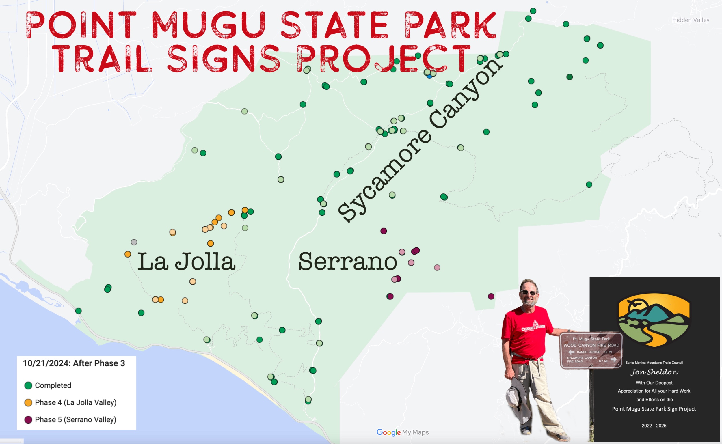 Point Mugu State Park map of sign location