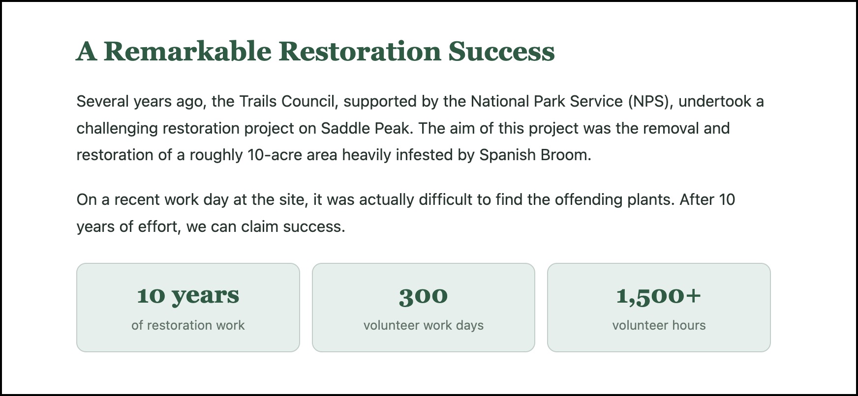 Crew working on Chamberlain Trail