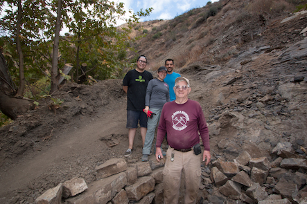 North Face Camarillo employees and Jerry view of volunteers and work area
