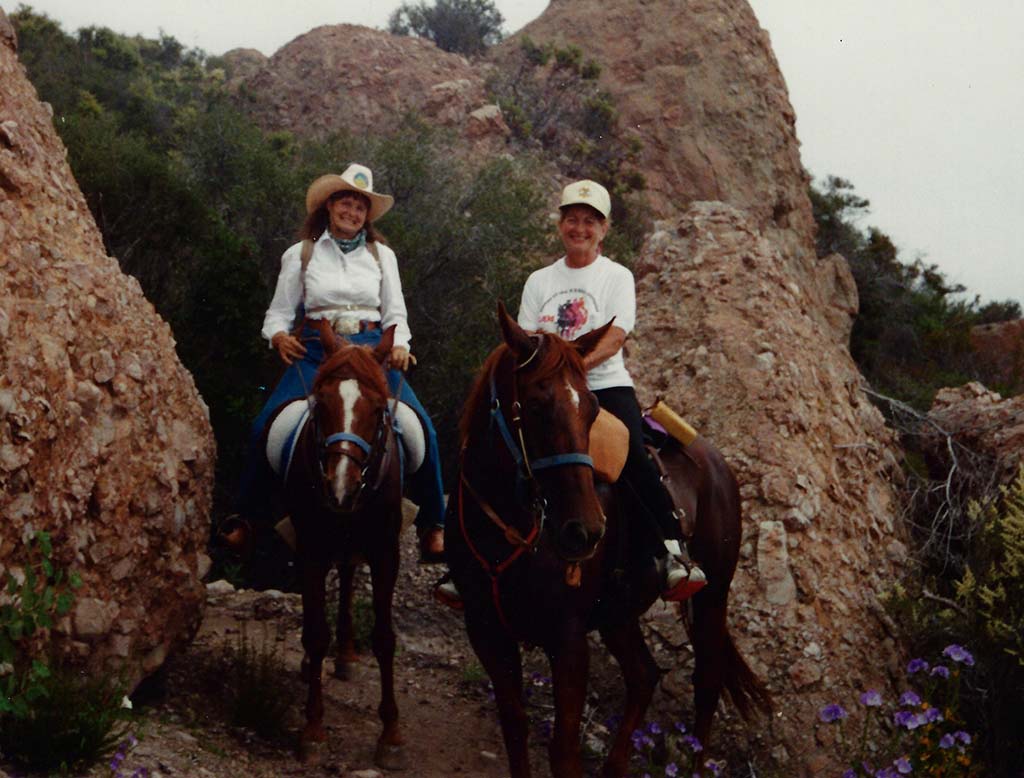 Linda and Ruth on Horses