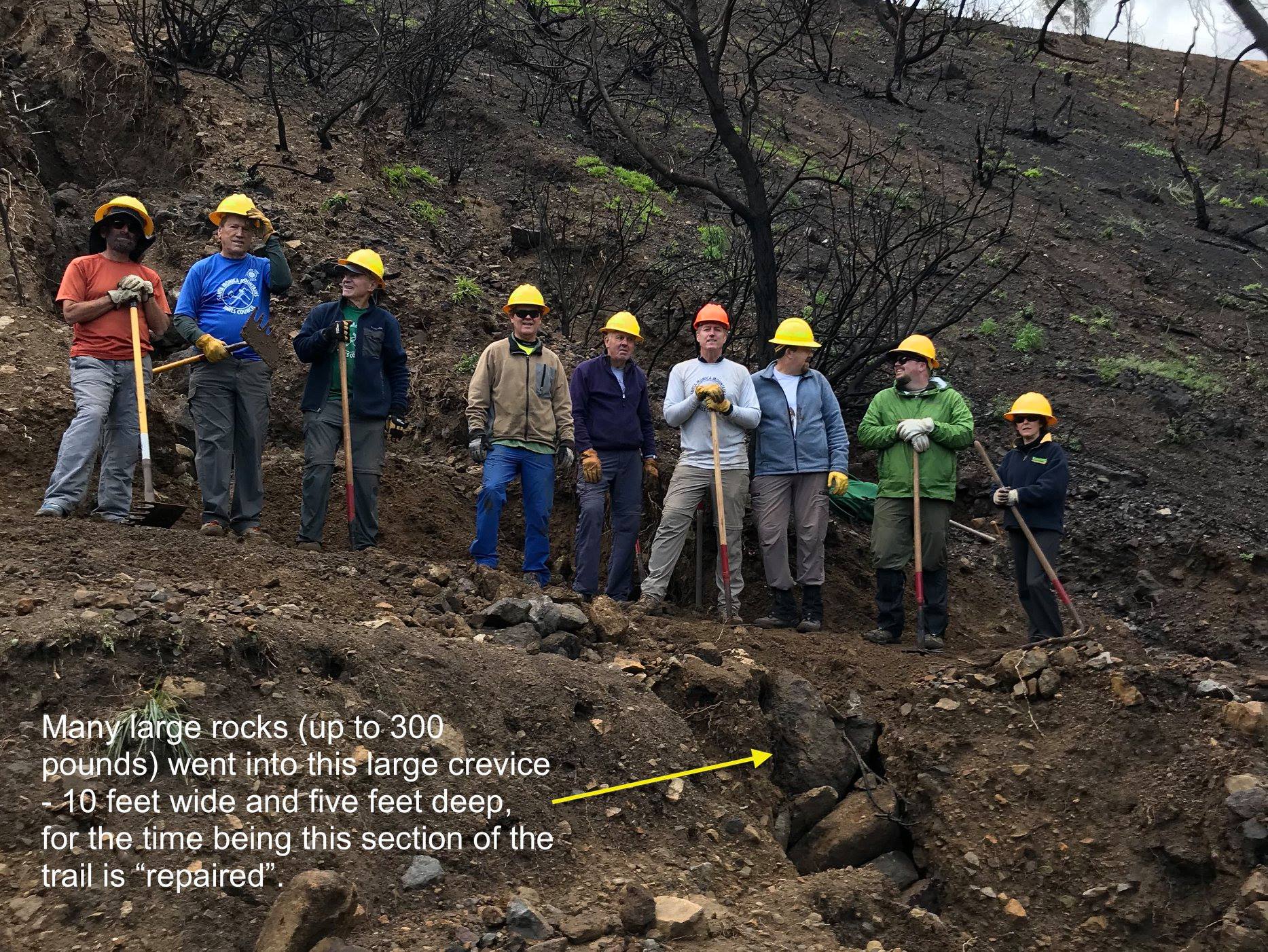 Our crew rebuilding the BBT near Kanan.