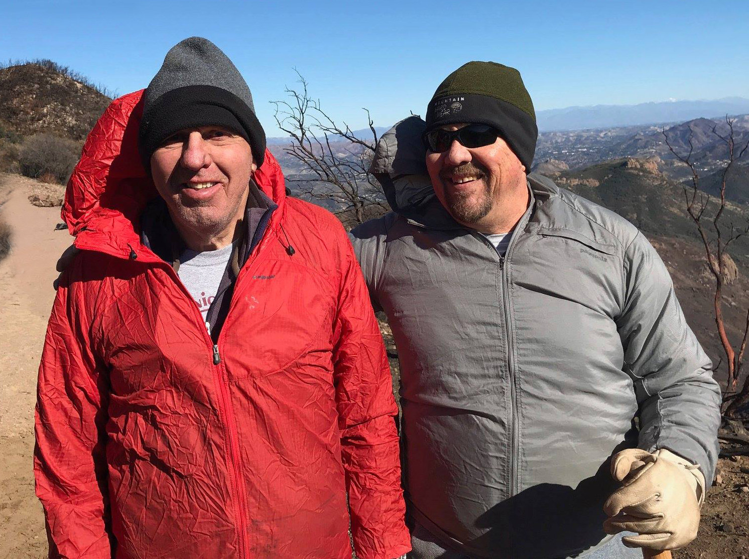 Barry and Greg, at the end of the day still smiling - we love working on trails!